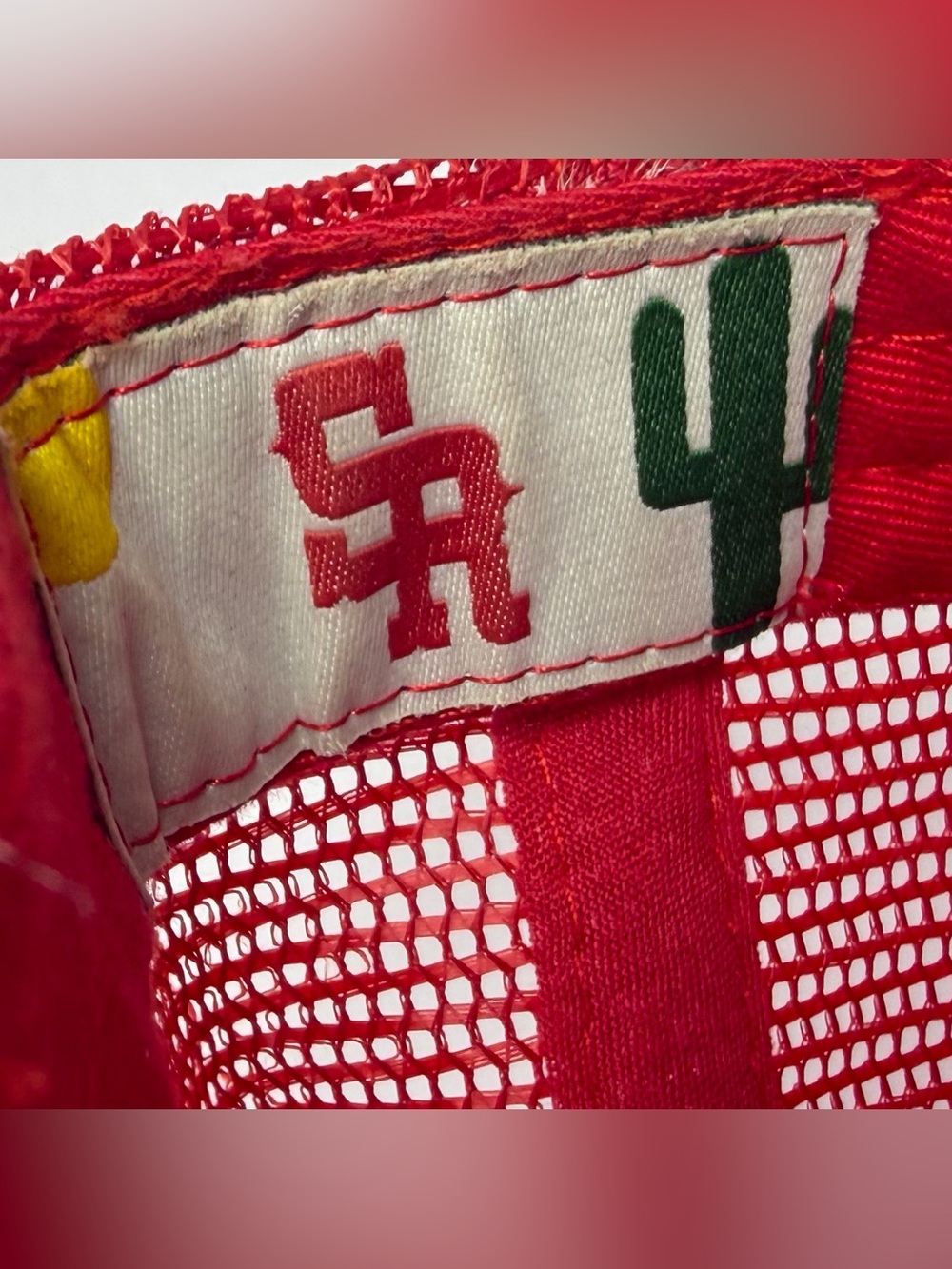 Stevenson Ranch SR Not My First Rodeo Mesh Trucker Hat Snapback Cap Red Yellow - Picture 8 of 8